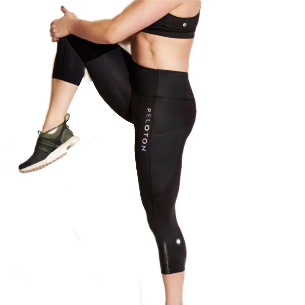 Lululemon X Peloton Fast & Free Crop Leggings II Nulux 19" W6AS5S Black Size 6 - Image 14