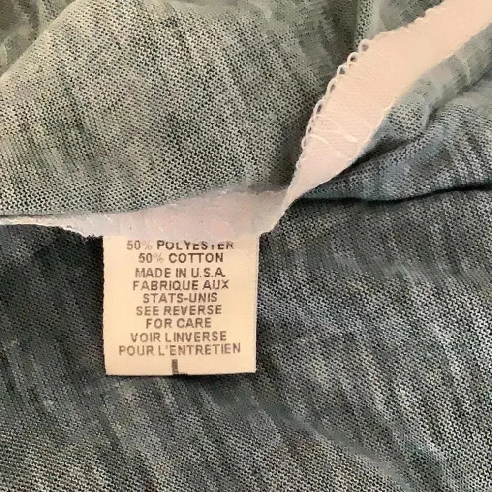 In Love By 2AM Floral Size Med Crewneck Sublimation Fitted Tee. Made in USA New Red Size L - Image 4