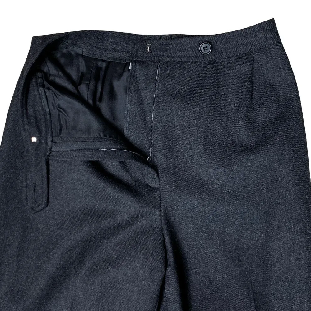 Vintage Evan Picone Wool Pants Made in USA Size 6 Dark Gray Slacks - Image 3