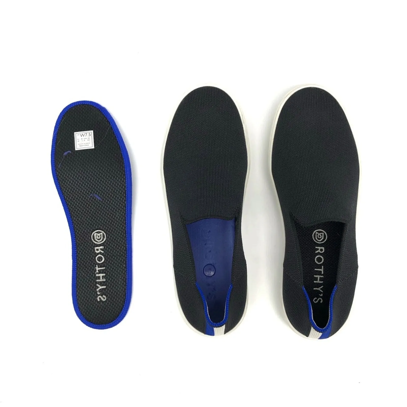 ROTHY’S The Sneaker Slip On Black 7.5 - Image 7