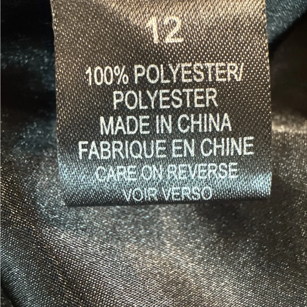 Tahari Black Midi‎ Skirt with White Dots - Image 6