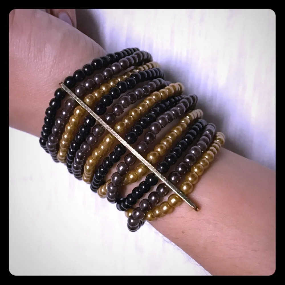 Black brown and gold bracelet - Image 2
