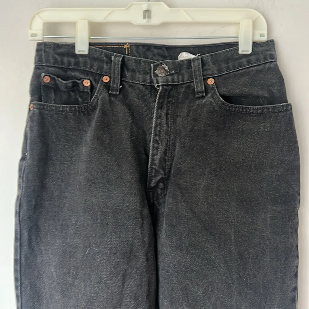 Vtg 90s Levi’s Women’s High Rise Slim Fit Tapered Leg  Black Denim Jeans Sz 11 - Image 5