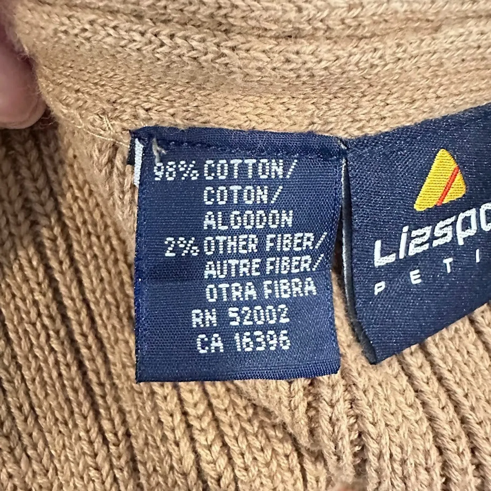 VTG Liz Sport Knit Sweater Vest Boho Western Grannycore Size Petite Medium PM - Image 5