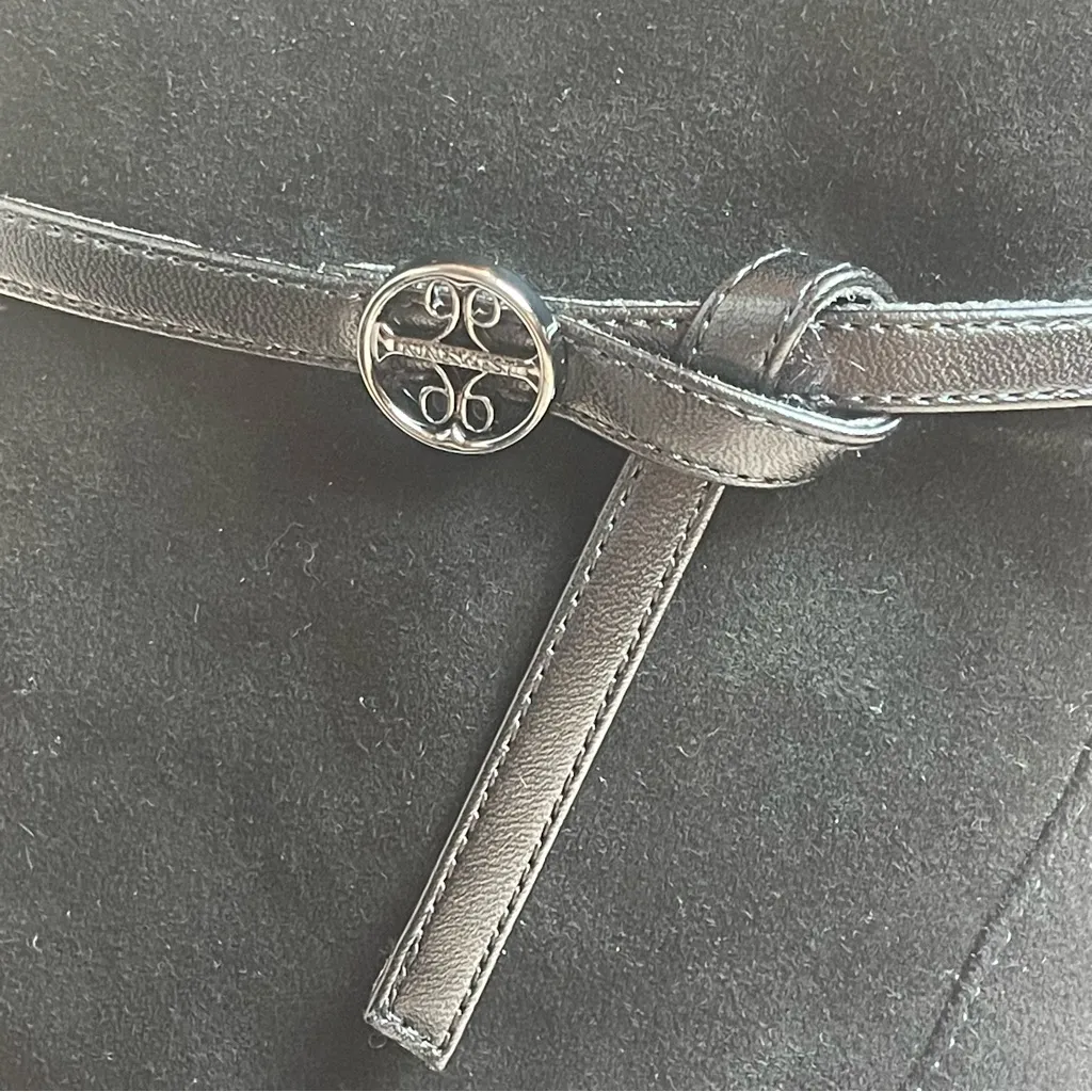 Nine West Ansell Glam Stiletto Kitten Heel Dress Ankle Boots Black Suede W 12 - Image 2