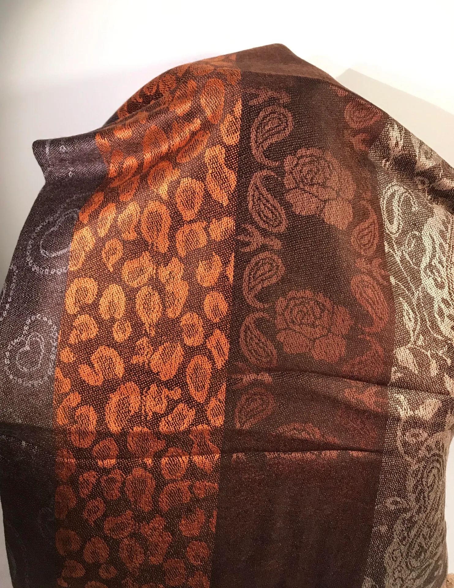 Women Paisley Pashmina Shawl Wrap Colorful Pattern Rave Winter Oversized Scarf - Image 3