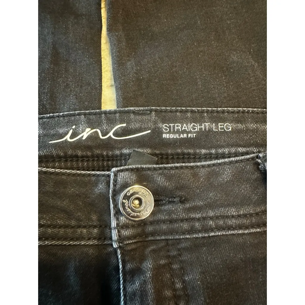 Women's INC Black Straight Leg Jeans Size 12 - Image 4