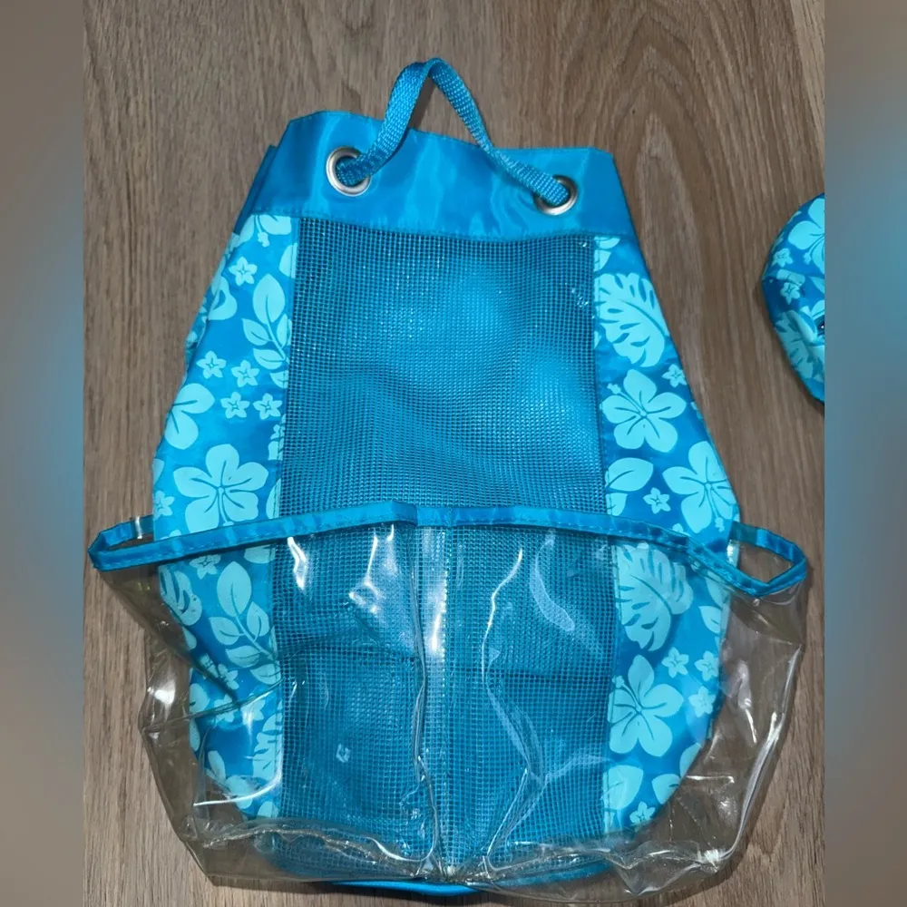 Y2K Blue Floral Beach Backpack - Image 2