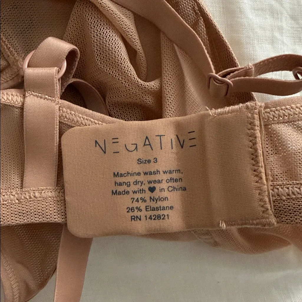 Negative Underwear Sieve Non Wire Mesh Bra NWT Tan Size undefined - Image 4