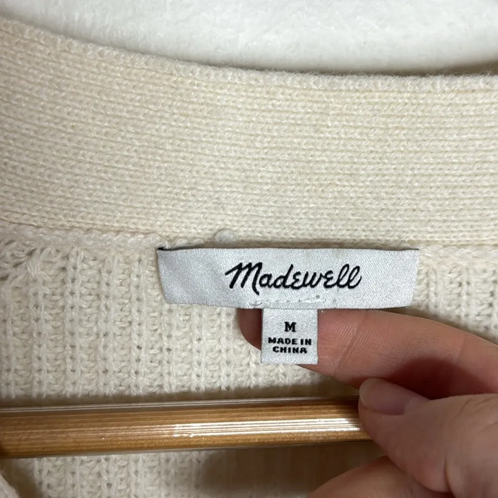 Madewell Lyle Ribbed Henley Sweater in Lighthouse Size M - Image 9