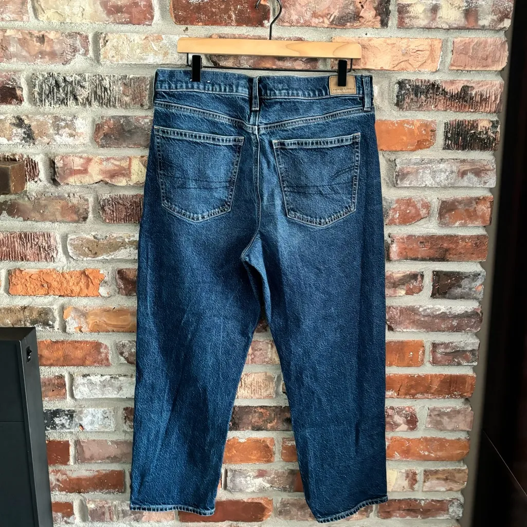 American Eagle Super High Rise Ankle Straight Jeans, 14 - Image 6