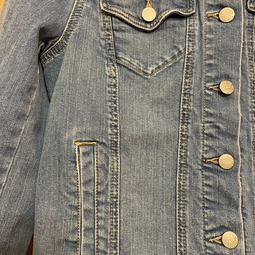 Ann Taylor LOFT Women Denim Jacket SMALL - Image 4