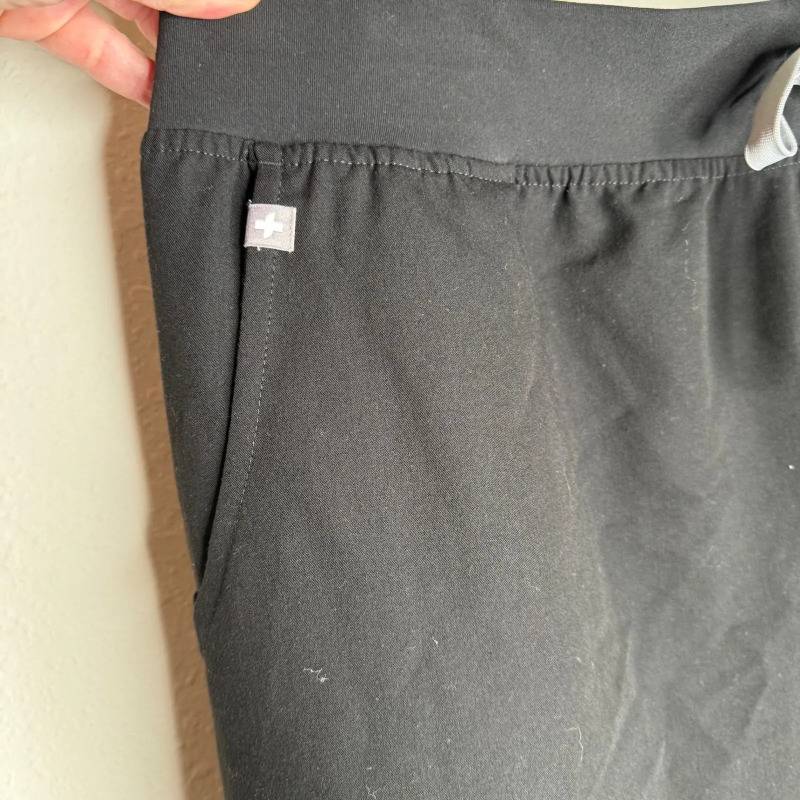 FIGS Zamora Jogger Scrub‎ Pants  Sz XXL Black Drawstring Zipper Pocket Comfort - Image 5