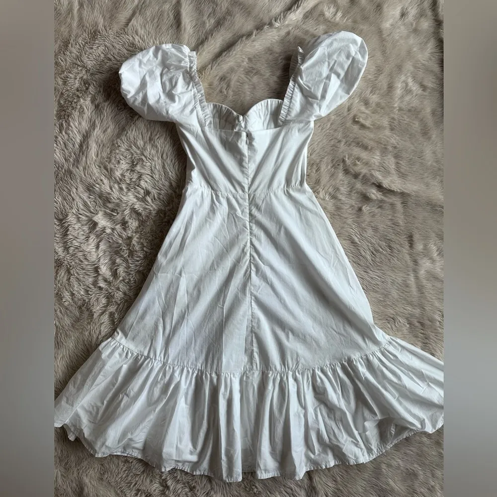 Alamour the Label Katina Dress in White Cotton Poplin Size Small / S - Image 12