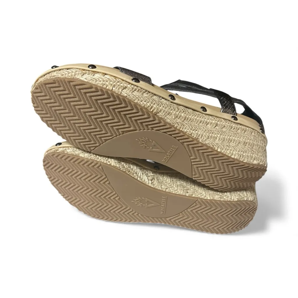 Volatile Zayanta Studded Wedge Platform Sandals Gray Size 9 - Image 7