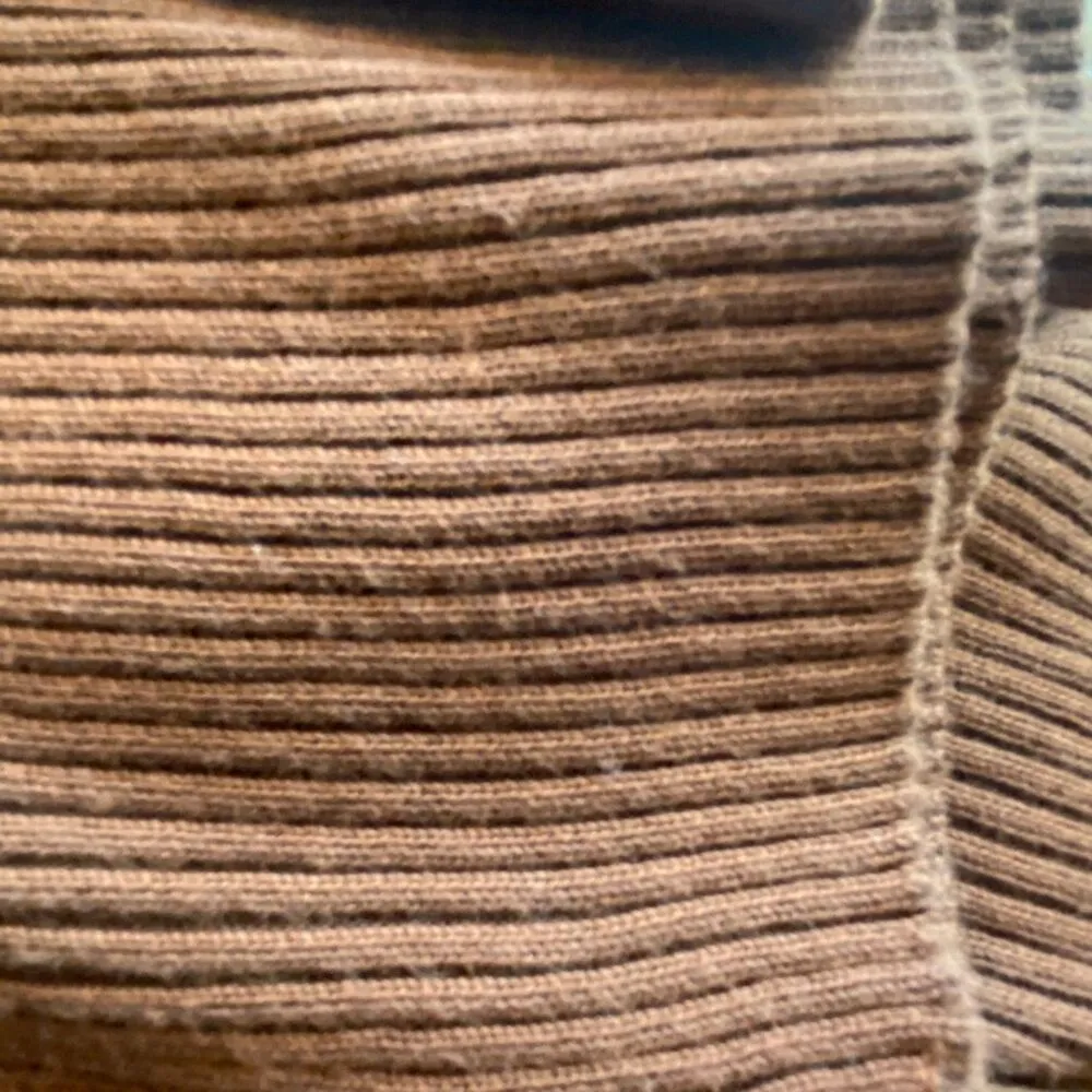 Almost Famous Brown Cutout Tie V Neck Dress Cinched Women's Sz Small - Image 9