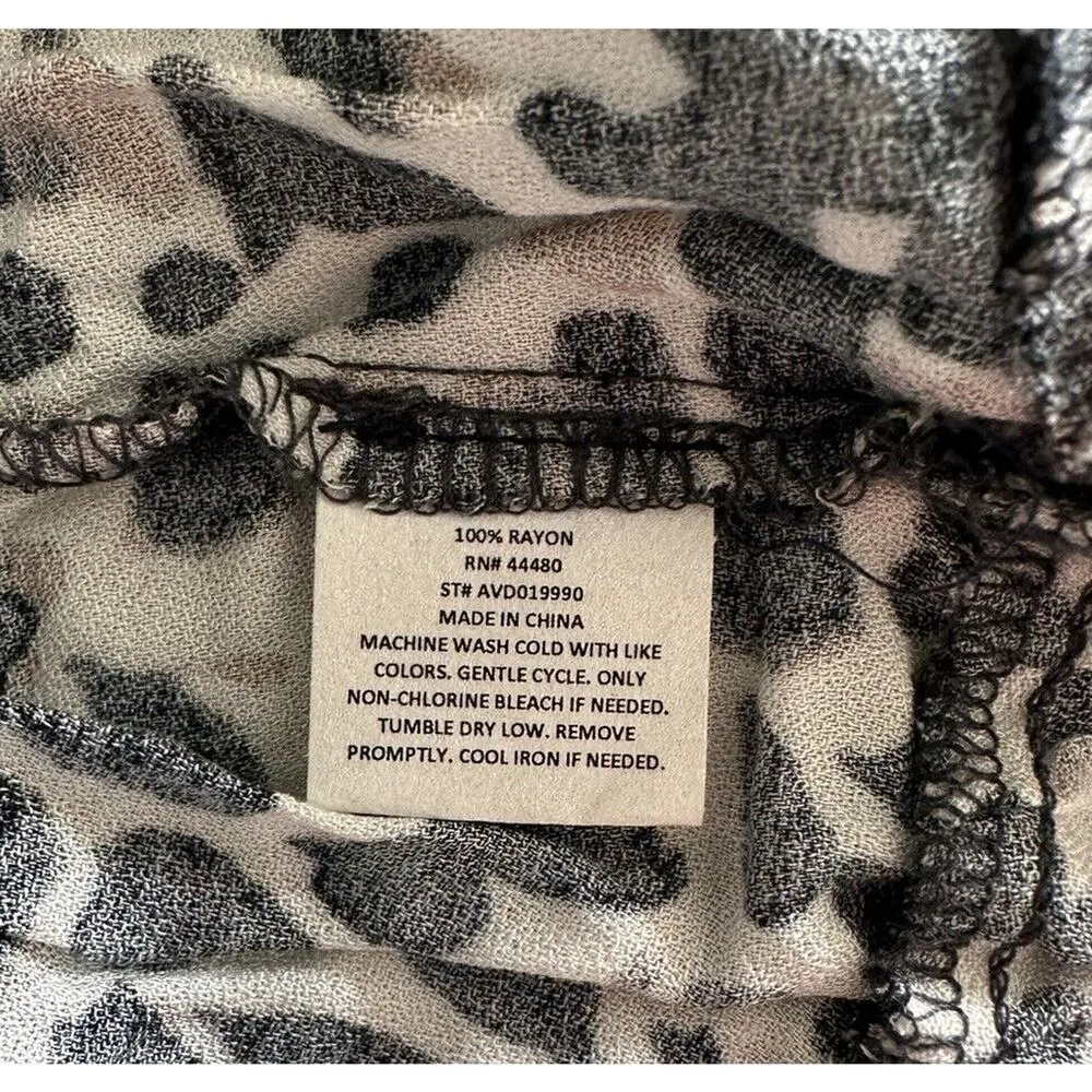 Rachel Roy Plus Black White Leopard Print High/low Faux Wrap Dress ~2X see desc - Image 5