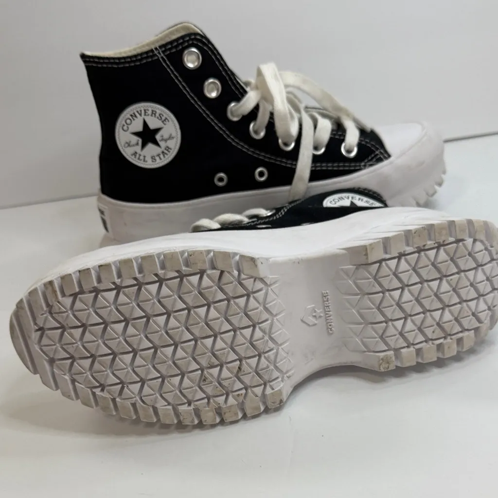Converse Black and White High-Top Sneakers - Image 6