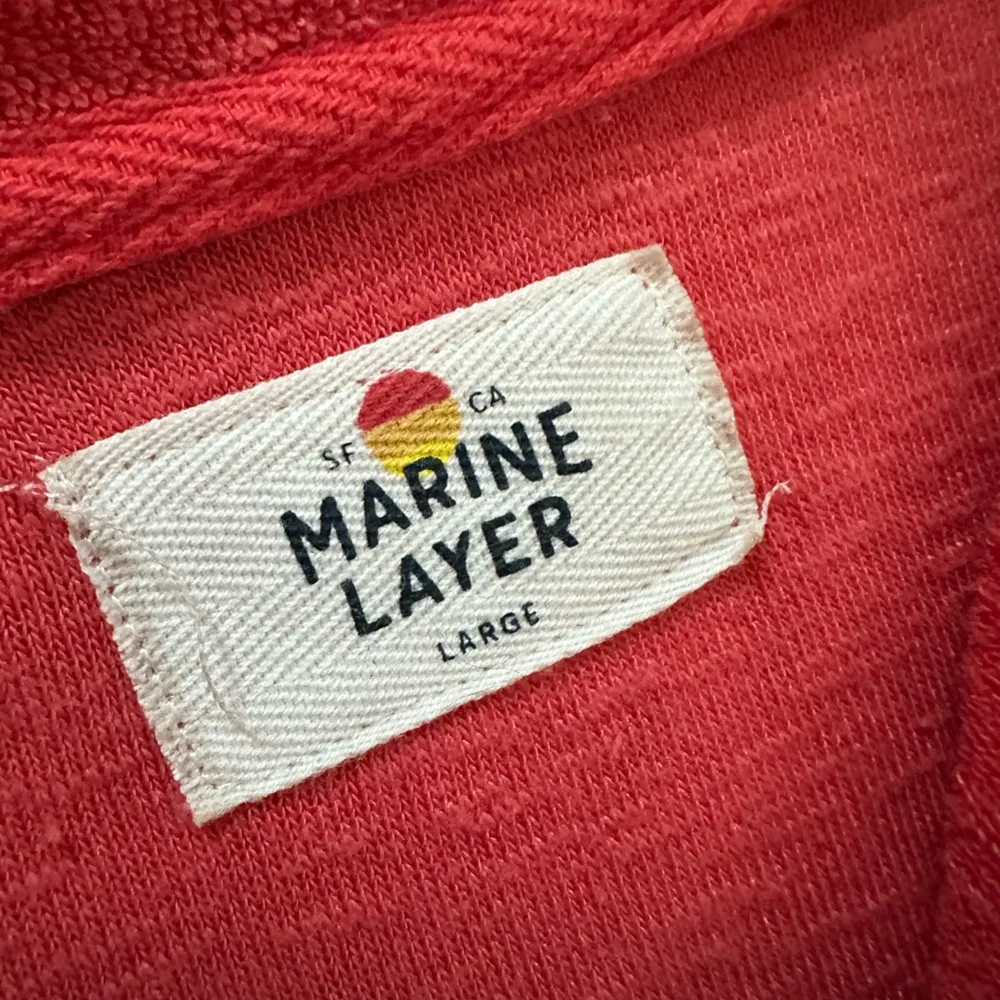 Marine Layer Terry Out Romper Hot Coral Womens Large Terry Cloth Beach - Image 8