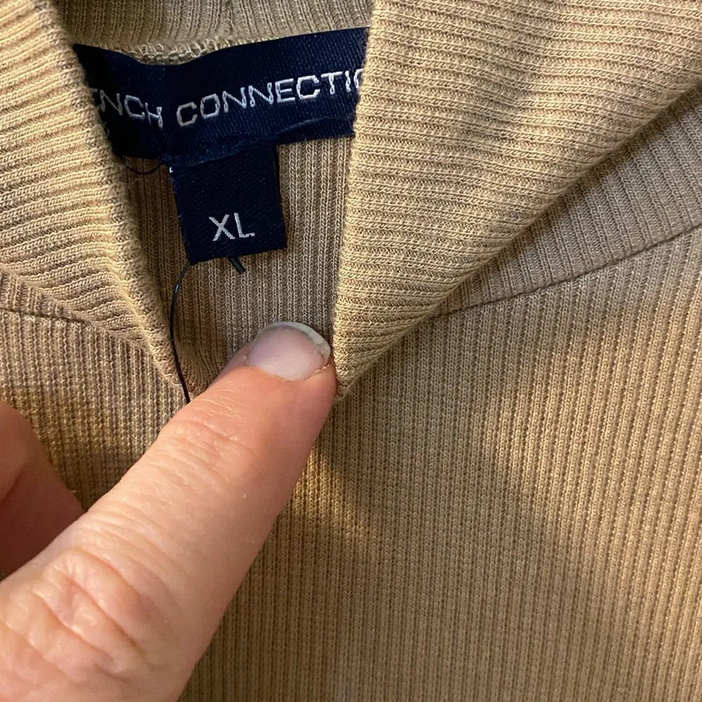 French Connection XL ribbed mock turtleneck in camel. NWT - Image 3