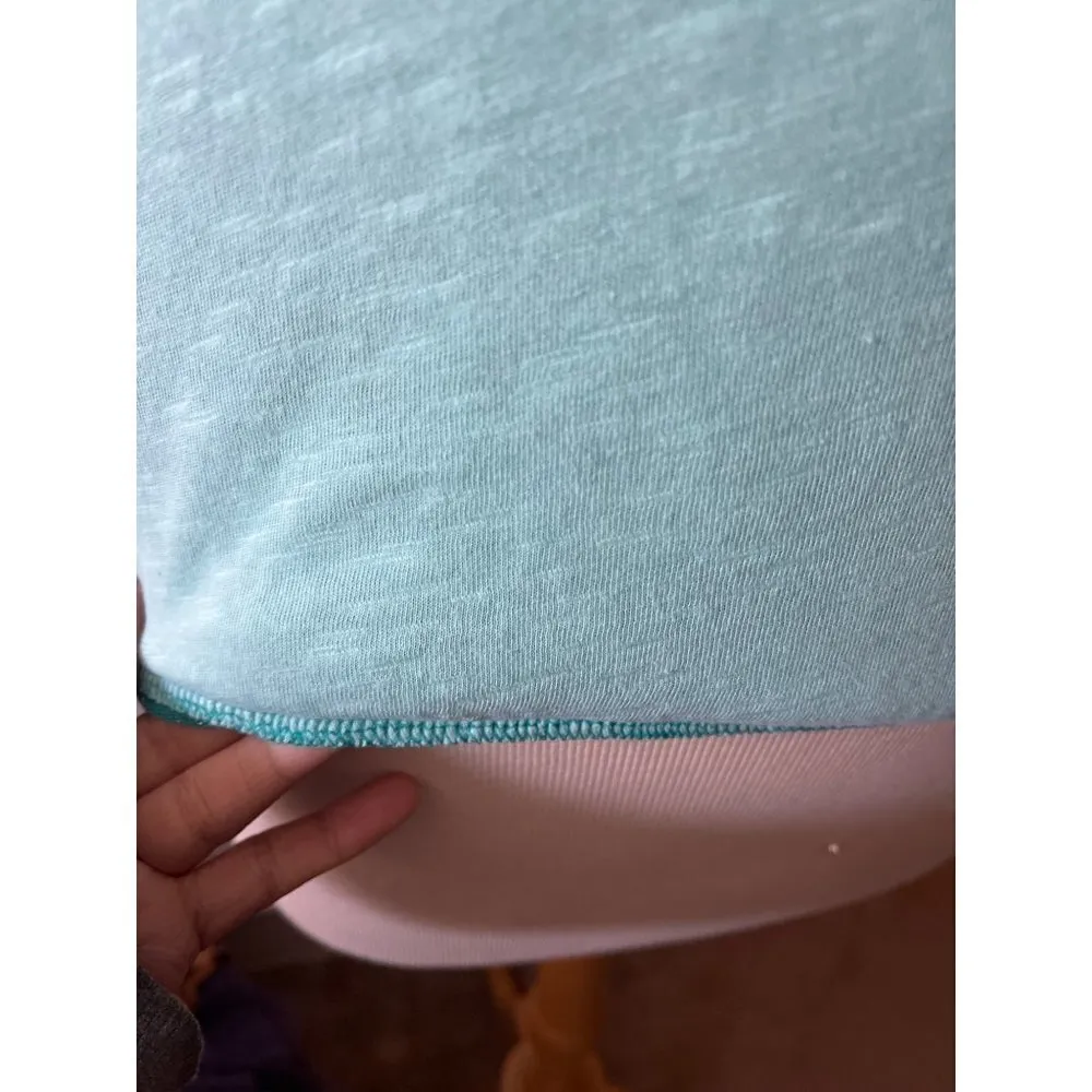 Mudd seafoam teal sparkly green tank top shirt combo Y2K Lizzie McGuire Small - Image 4