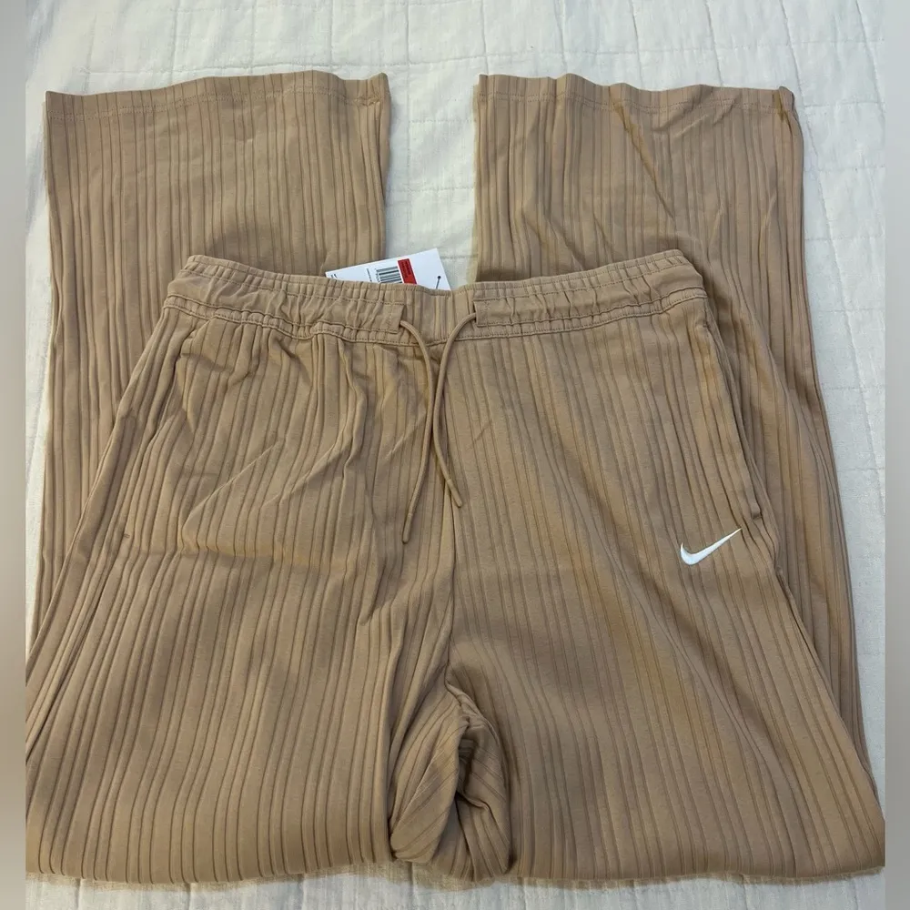 Women’s Nike Ribbed Jersey Wide Leg Pants - Image 5