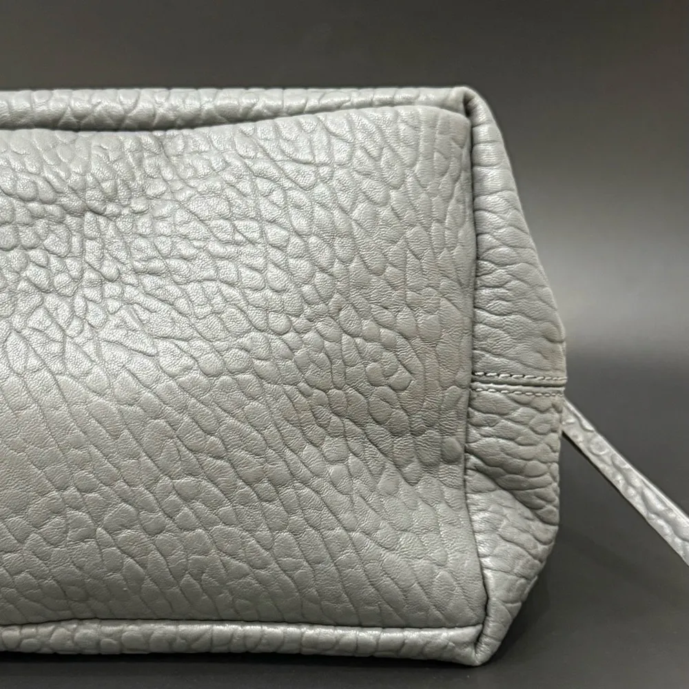 HOBO Bonita Gray Pebbled Leather Swingy Fringe Slouchy Large Hobo Shoulder Bag - Image 13