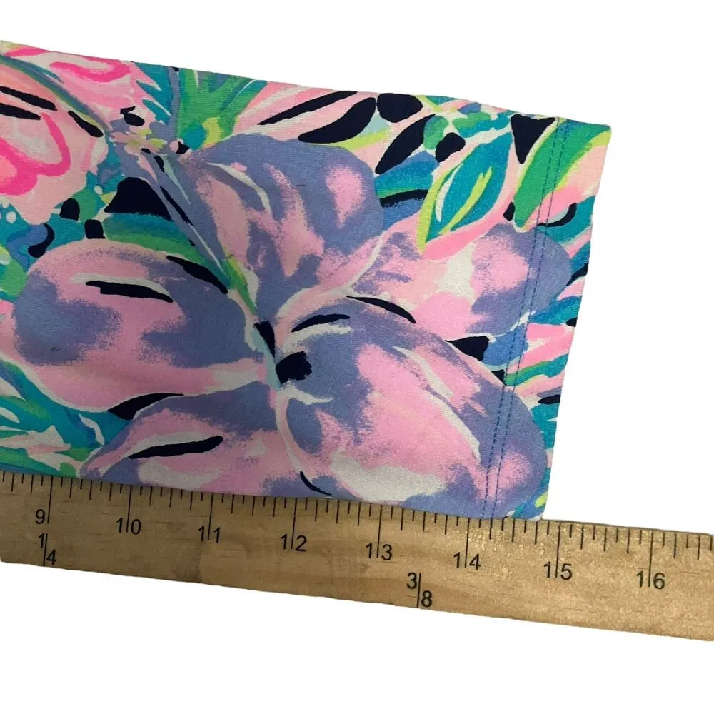 Lilly Pulitzer Women's Bay Dress Tiki Pink Shake It Up Mini Shirt Dress Size XL - Image 8