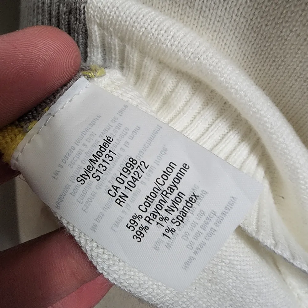 Spanner preppy colorblock scoopneck sweater size small - Image 7