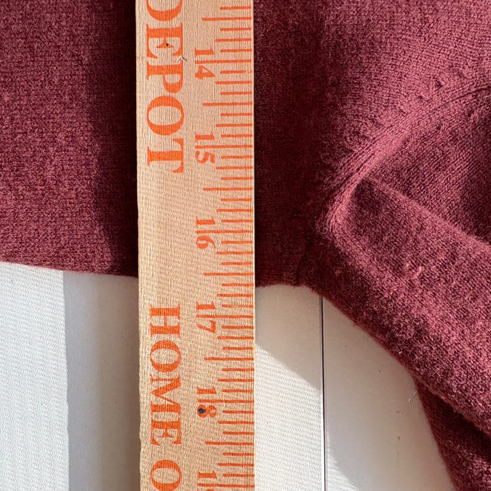 LL Bean Merino Wool Cotton Blend Turtleneck Sweater Dress Burgundy Size S Red - Image 9