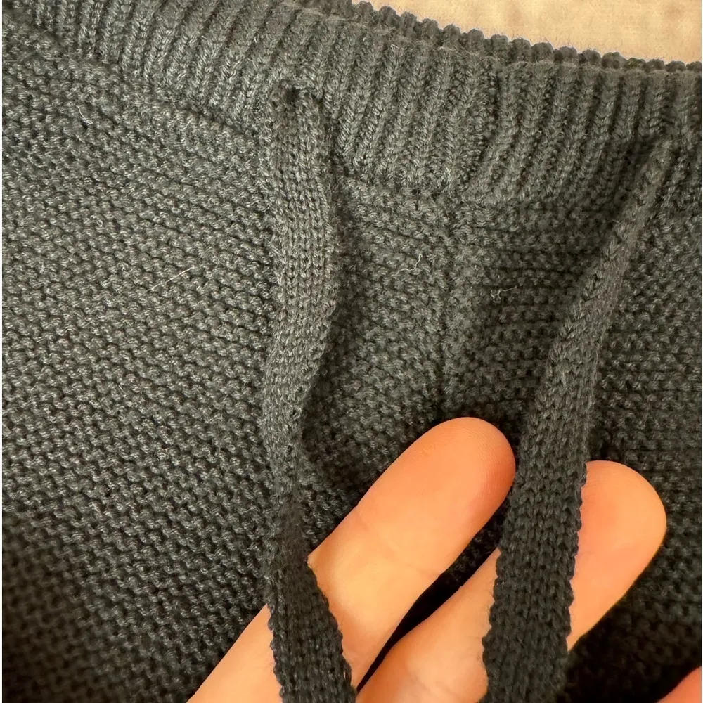 Women’s knitted sweater shorts with drawstring, black size small NWOT - Image 2