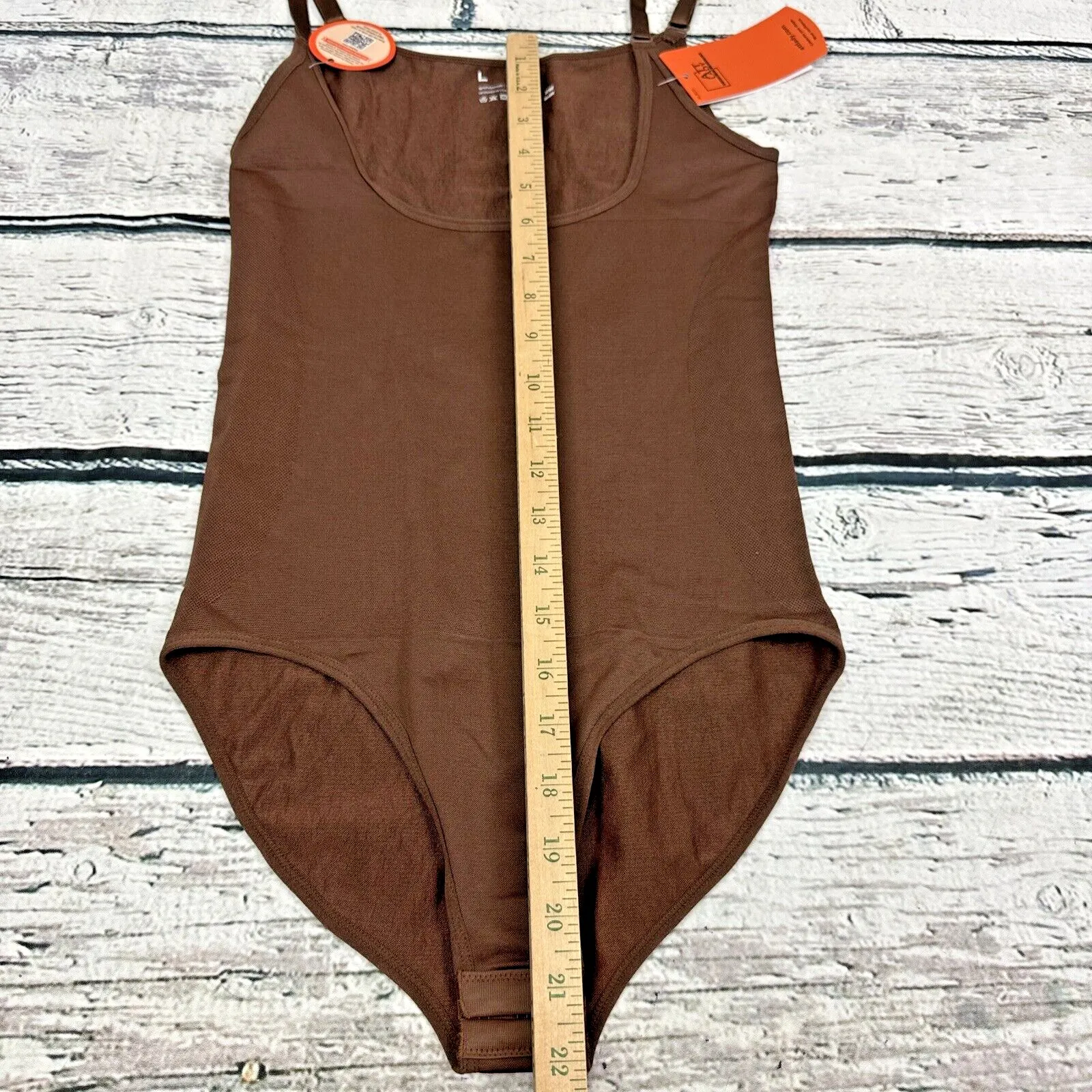 ATT Lady Shapewear Open Bust Body Shaper Panty Bodysuit 🆕[Size large] Brown NEW - Image 5