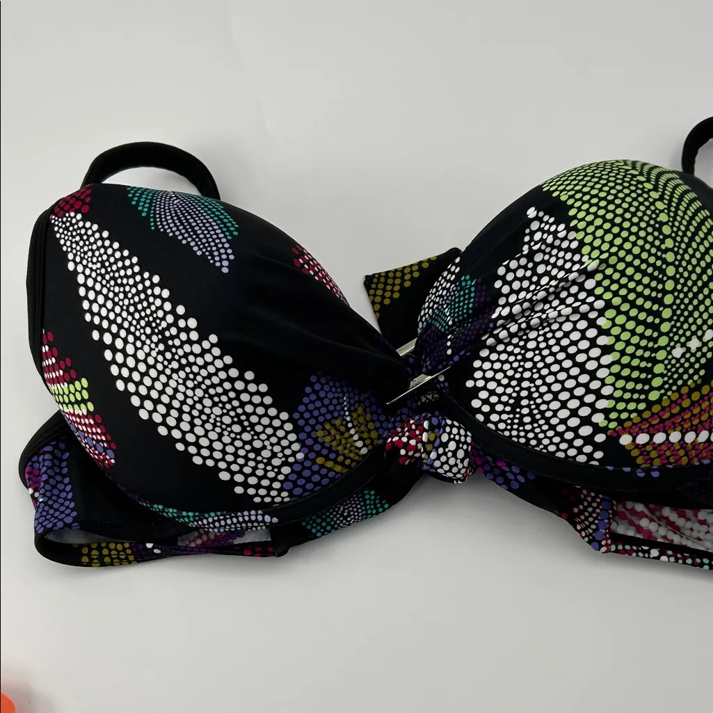 Colorful Patterned Women's One Piece Swimsuit Black Size L - Image 8