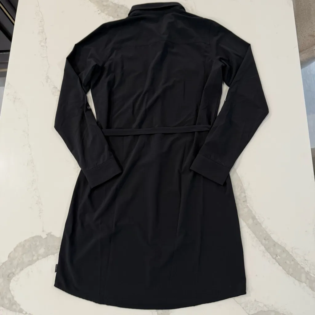 Eddie Bauer Departure Long Sleeve Travel Shirt Dress Womens Small Black Gorpcore - Image 9