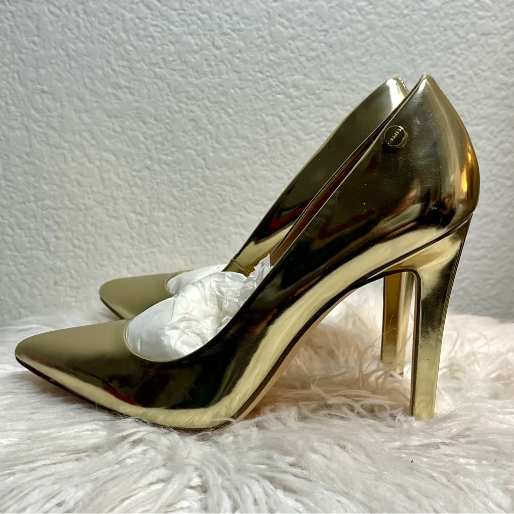 Calvin Klein New in Box Brady Metallic Gold high heels - Image 5