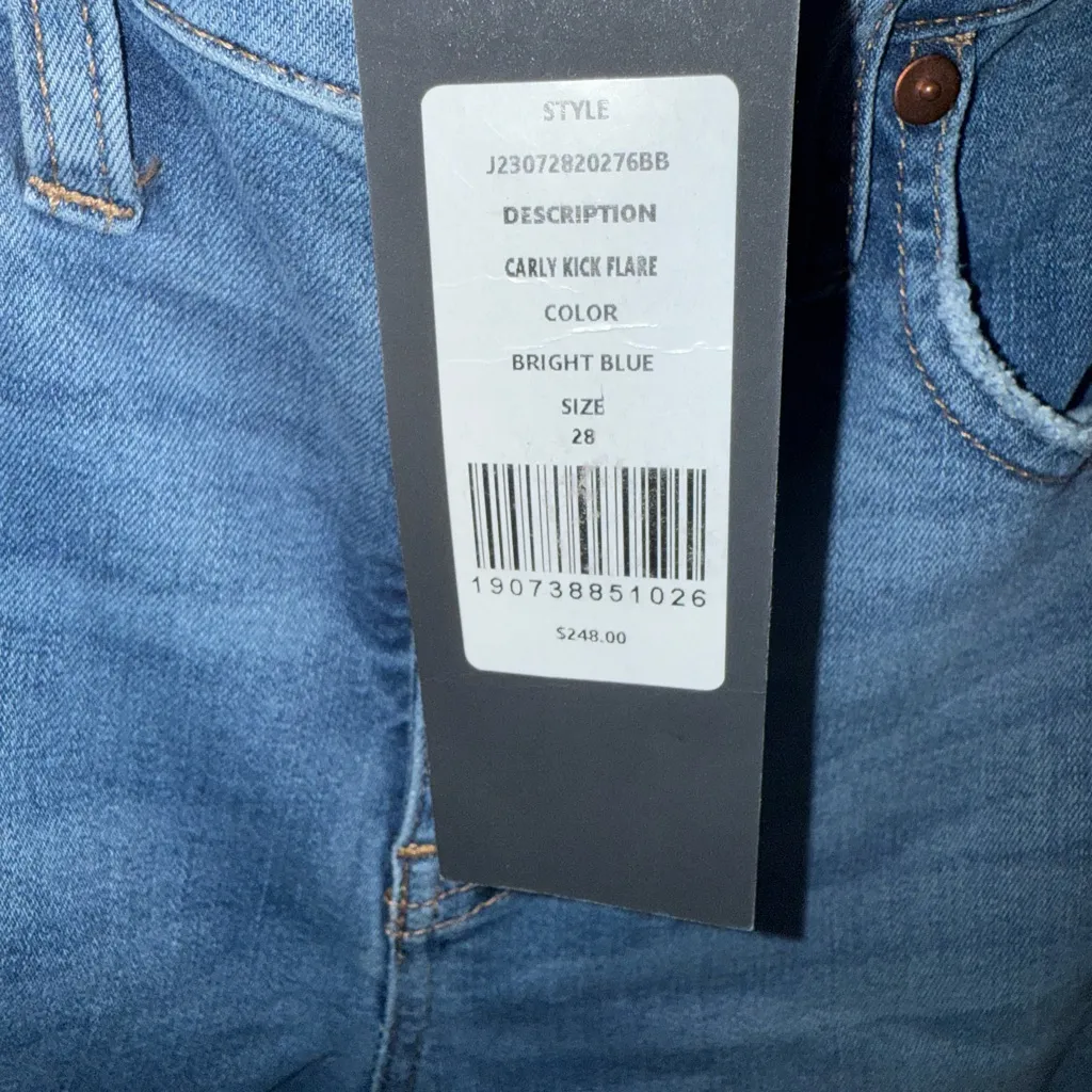 Veronica Beard Carly Kick‎ Flare Bright Blue 28 NWT! - Image 2