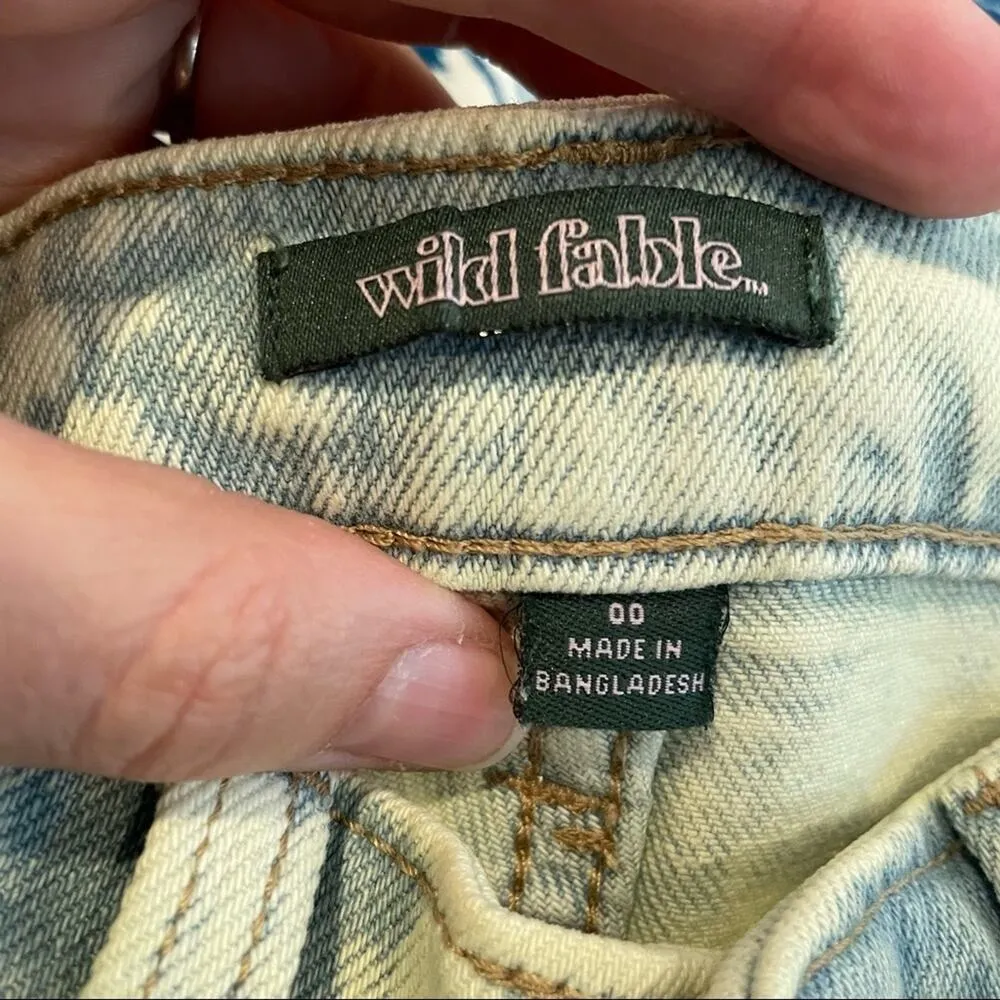 Wild Fable Acid Wash Yellow Tinted Highest Rise 90s Straight Leg Jeans NWT - Image 10