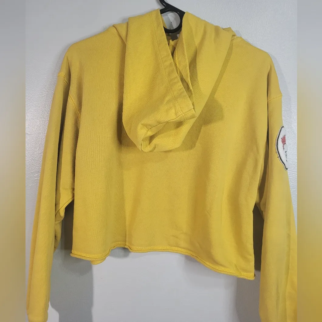 Woman Miami yellow cropped hoodie. Backwoods brand. Size XS. As Is. - Image 11