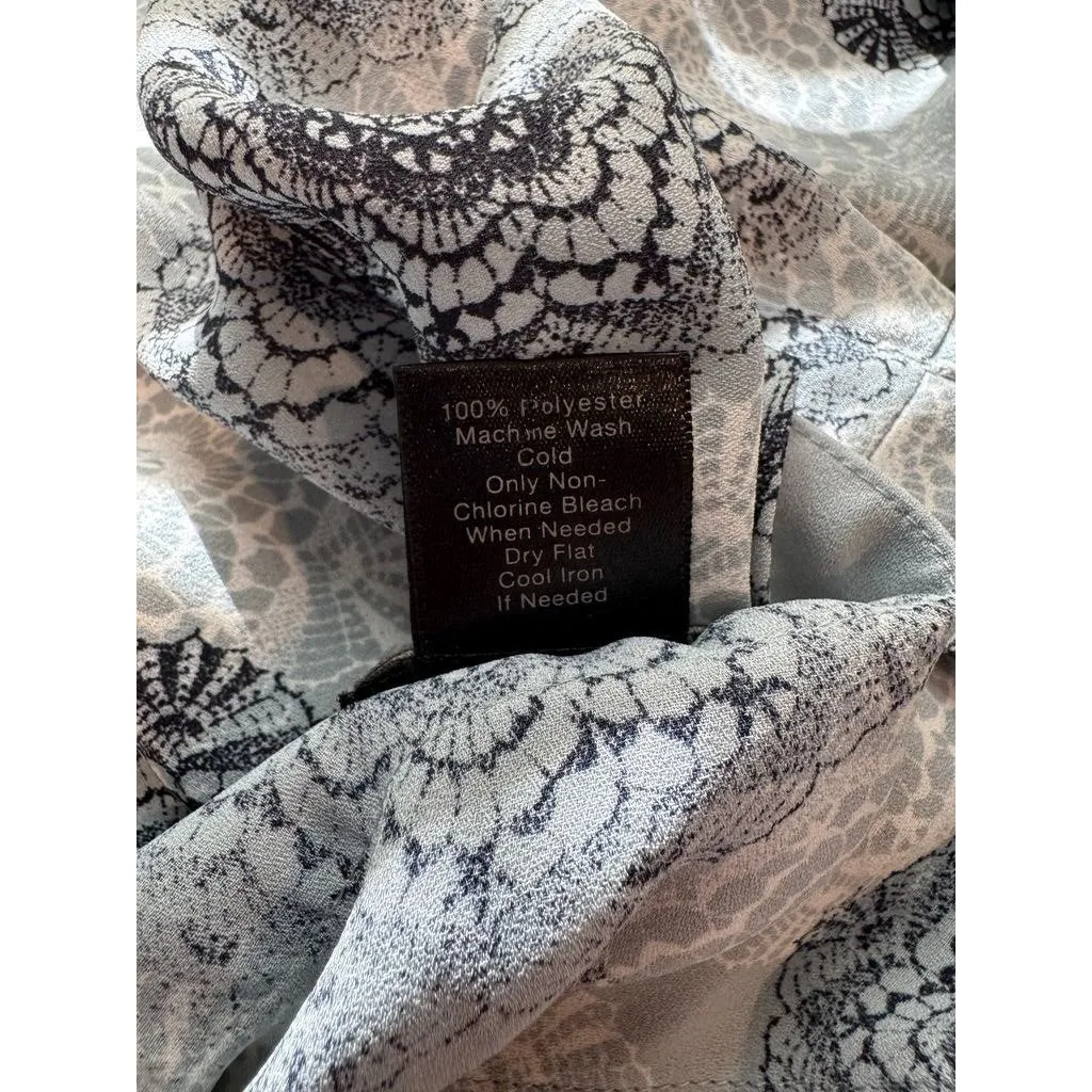 Ann Taylor Factory Floral Print Blouse Long Sleeve V-Neck Hi Low Top Women's XL - Image 5