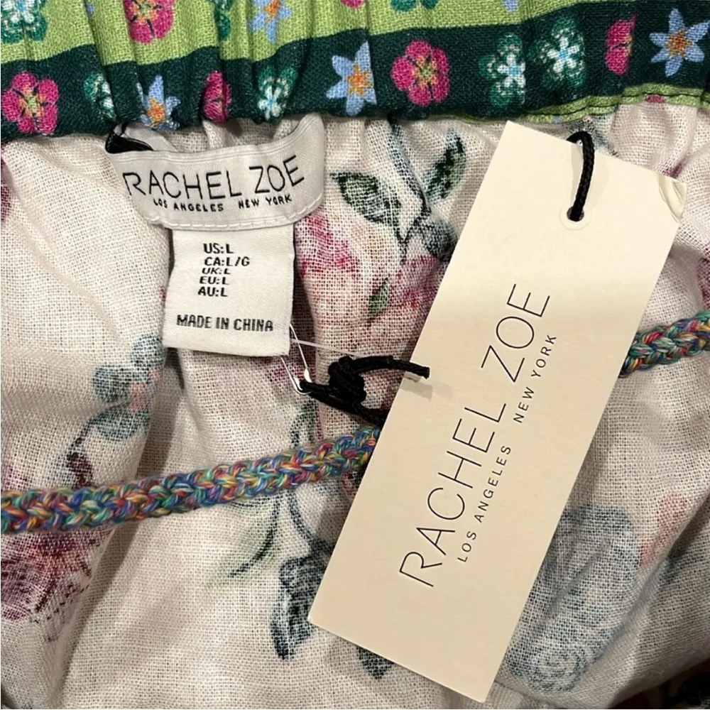 NWOT Rachel Zoe Linen Blend Tropical Maxi Skirt Size Large - Image 8