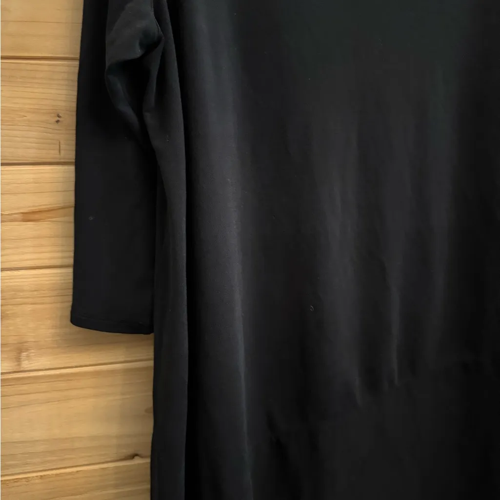 Eileen Fisher Size XLarge Asymmetrical Hem Wide Boatneck Elbow Sleeve Blouse - Image 7