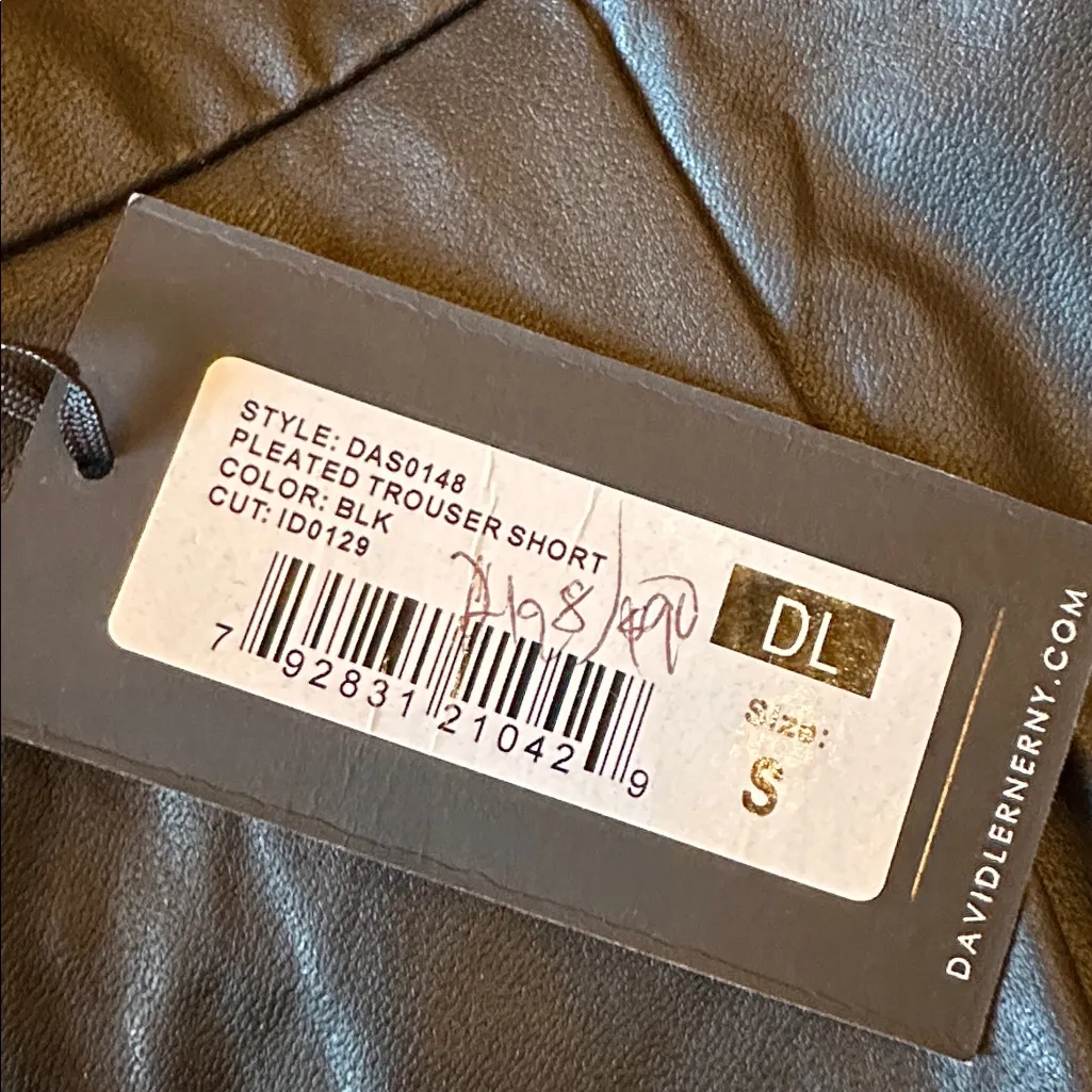 NWT David Lerner faux Leather Shorts - Image 2