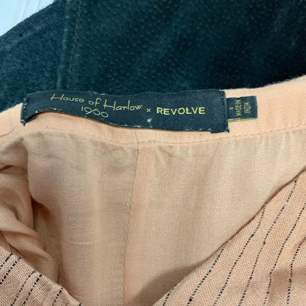 House of Harlow Shane Dress Maxi Button Front Low Back Sz Small - Image 9