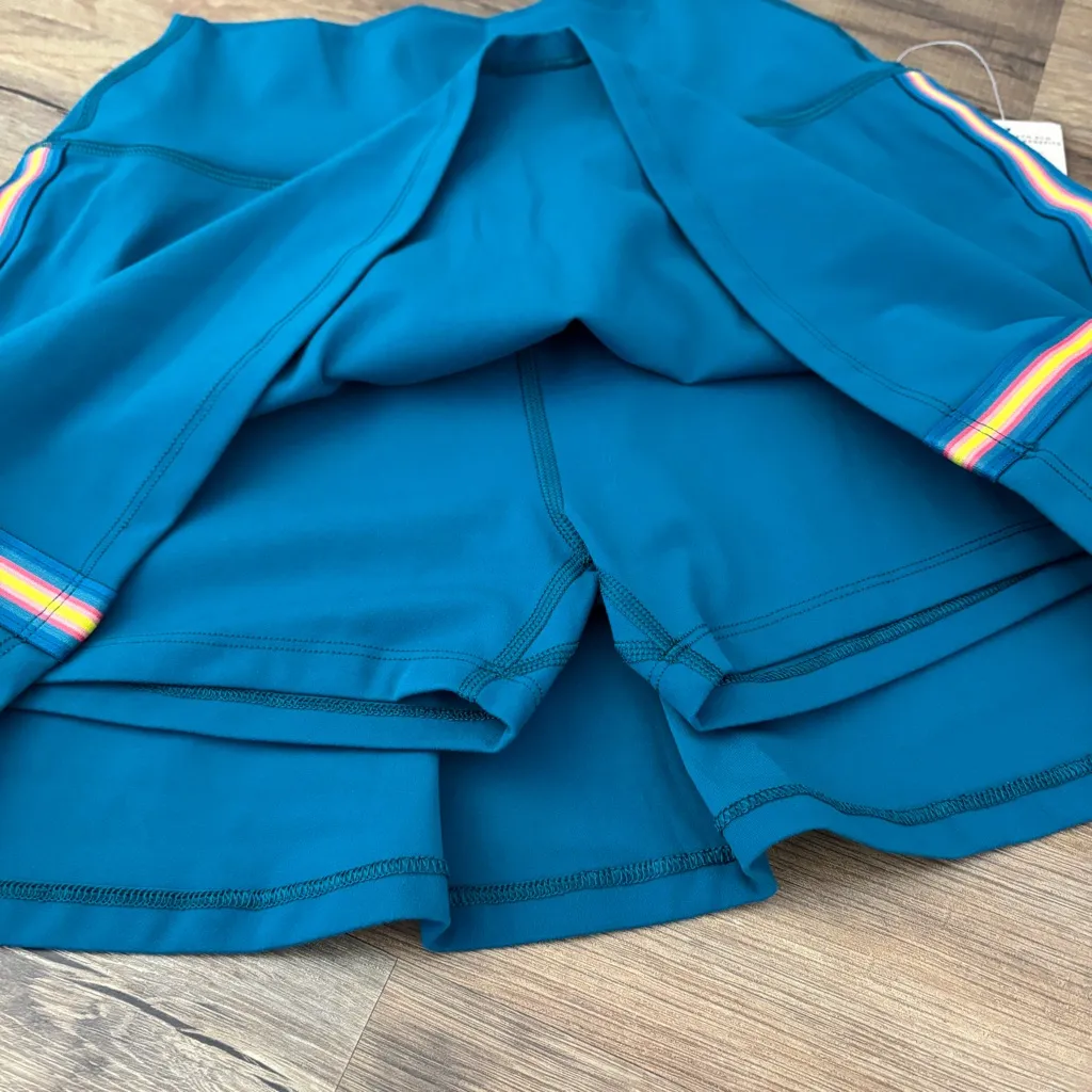 Spiritual Gangster Nyla Active Skirt Skort w/ Taping Dark Turquoise NWT - Image 9