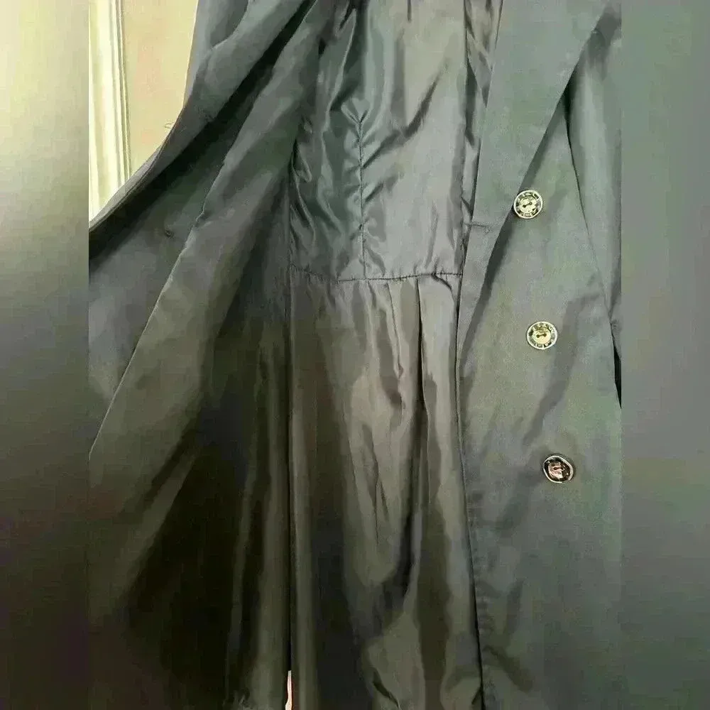 Navy Blue Trench Coat (R17) - Image 7