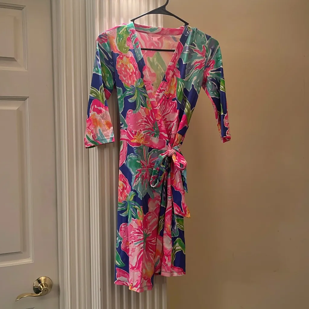 Lilly Pulitzer Marvista wrap dress jungle utopia size XXS - Image 2
