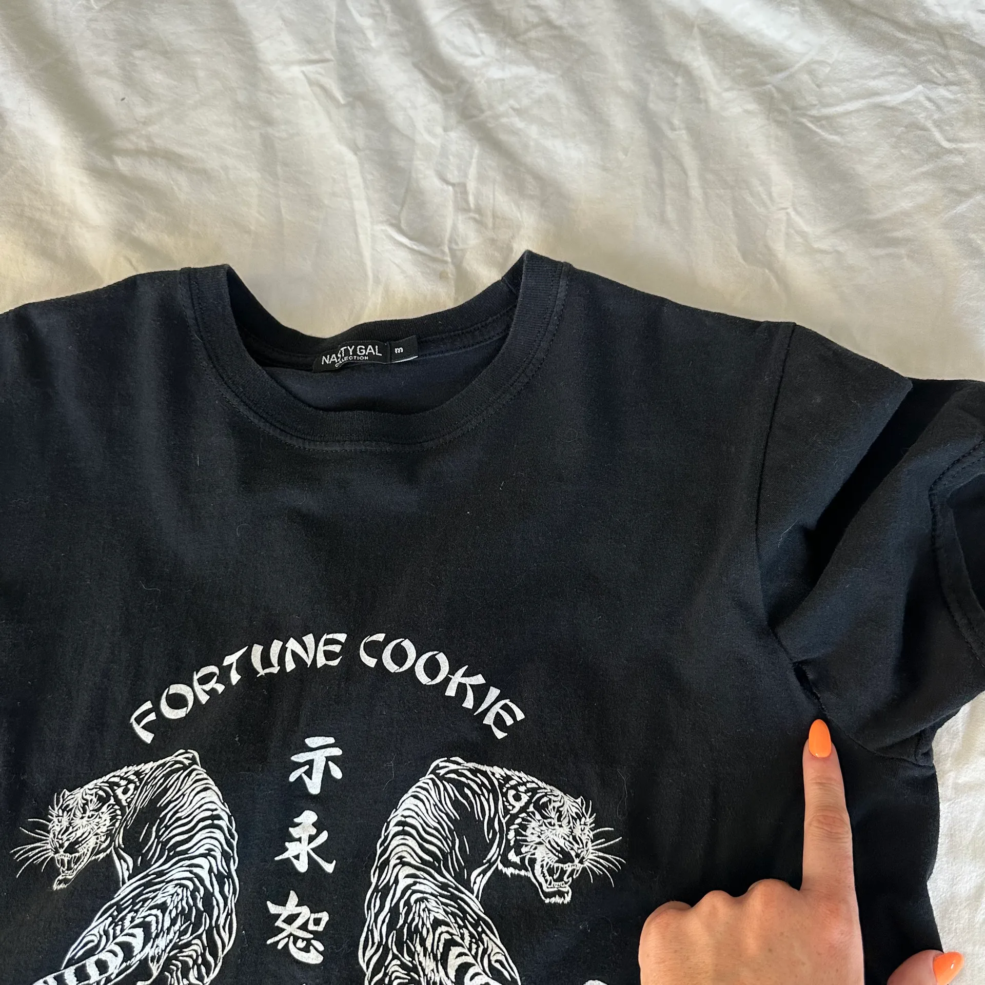 Cropped Fortune Cookie Graphic Tee - Image 2