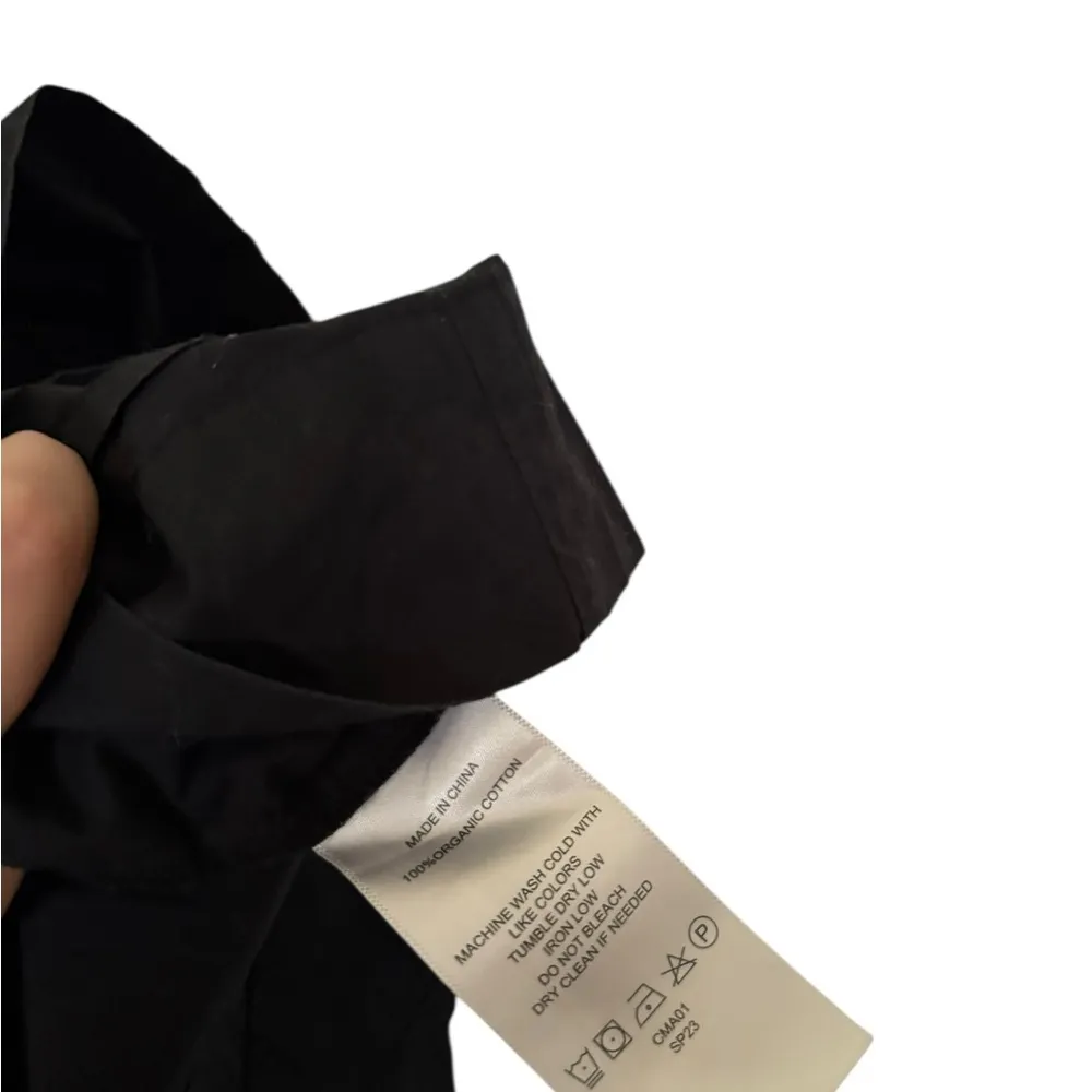 Quince 100% Organic Cotton Poplin Tiered Maxi Dress in Black - Image 7