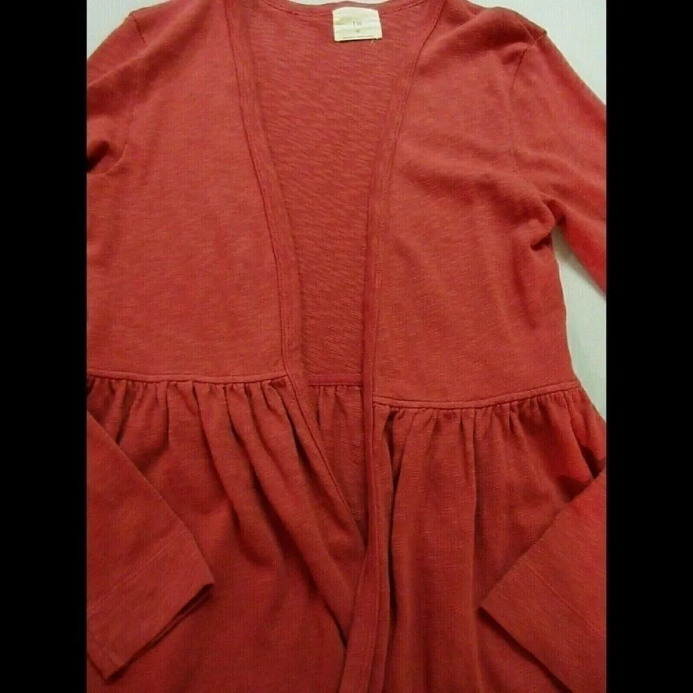 Anthropologie knit jacket top reddish color Small - Image 3
