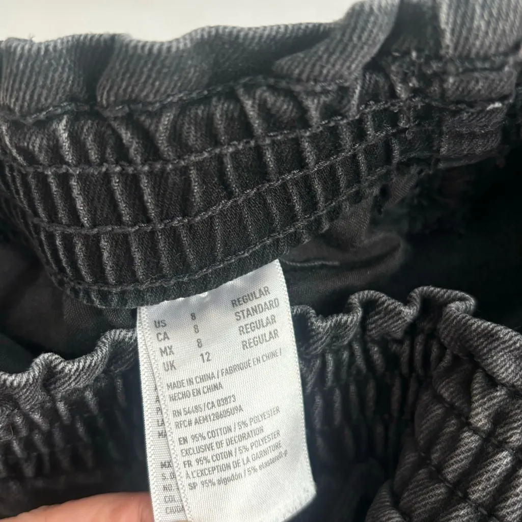 American Eagle Outfitters Black Wide Leg Jeans - Image 5